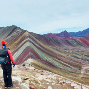 Couple in Rainbow Mountain, Peru